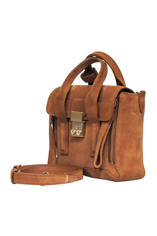 Current Boutique-3.1 Phillip Lim - Tan Brown Suede "Pashil" Crossbody Bag