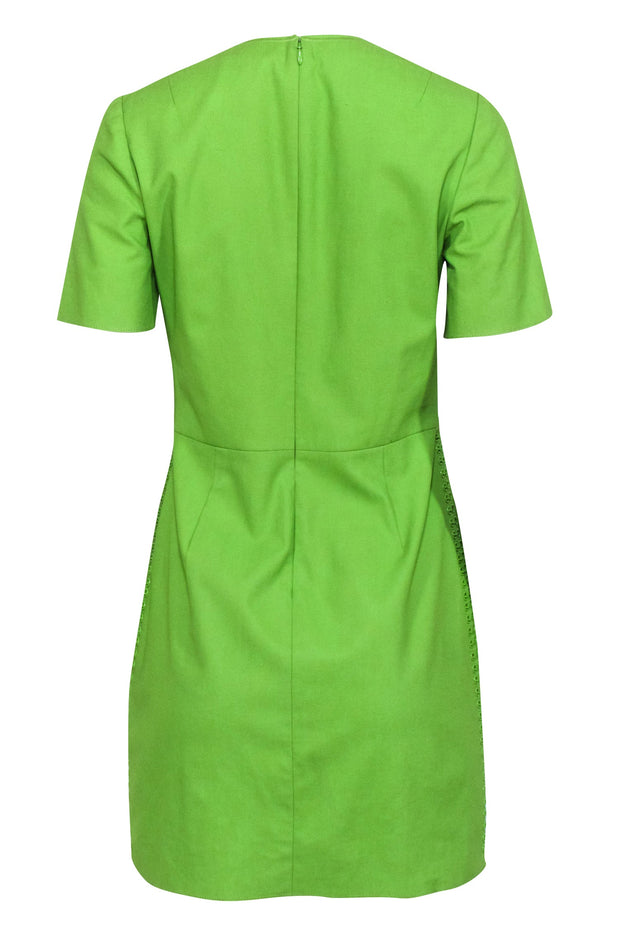 Current Boutique-3.1 Phillip Lim - Lime Green Grommet Trim Short Sleeve Dress Sz 6