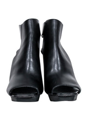 Current Boutique-3.1 Phillip Lim - Black Open Toe Cutout Short Boots Sz 9
