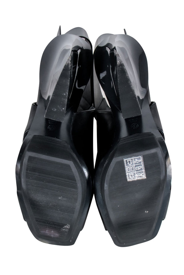 Current Boutique-3.1 Phillip Lim - Black Open Toe Cutout Short Boots Sz 9