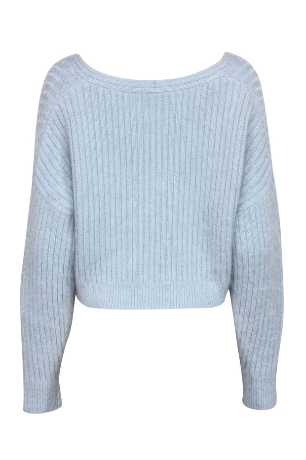 Current Boutique-3.1 Phillip Lim - Light Blue Wool & Mohair Blend Cropped Sweater Sz XS