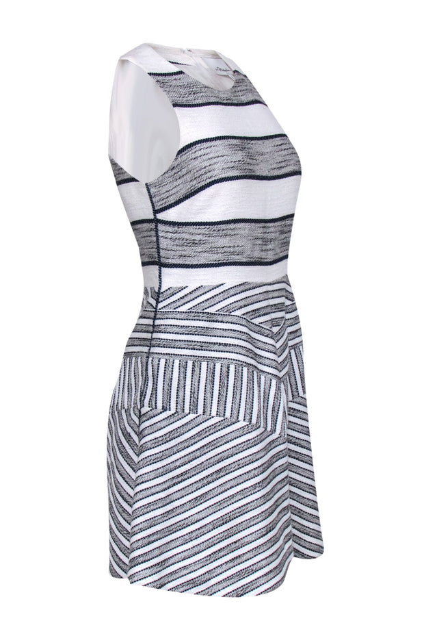 Current Boutique-3.1 Phillip Lim - Ivory, Navy, & Black Sleeveless Dress Sz 6