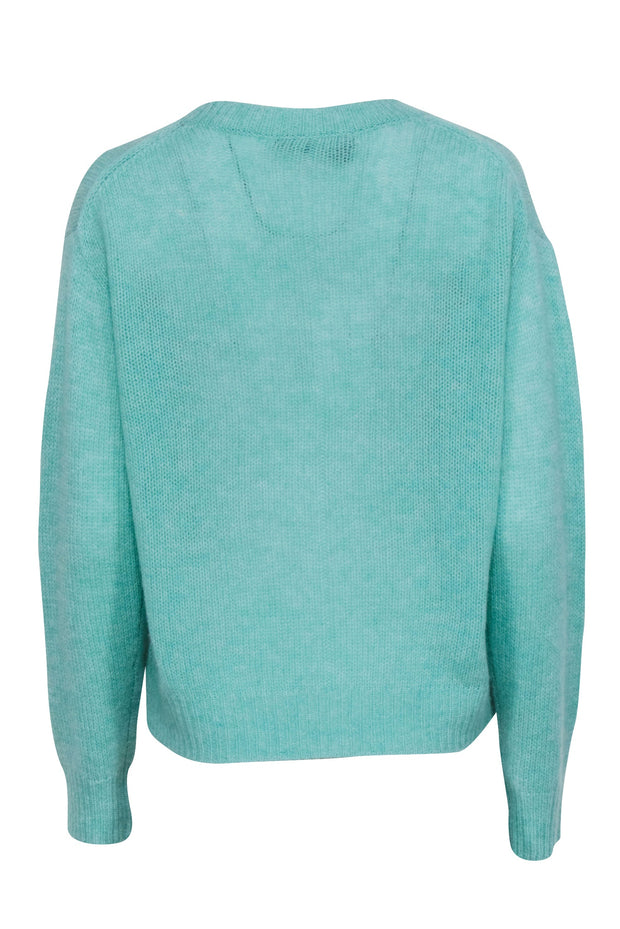 Current Boutique-360 Cashmere - Seafoam Green Knit Crewneck Sweater Sz M