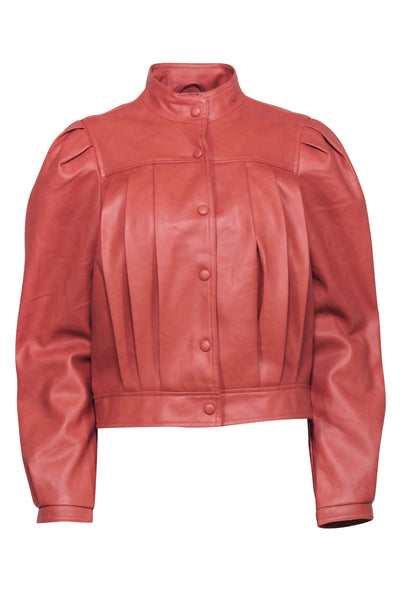 Current Boutique-7 for All Mankind - Mauve Pink Faux Leather Jacket Sz XS