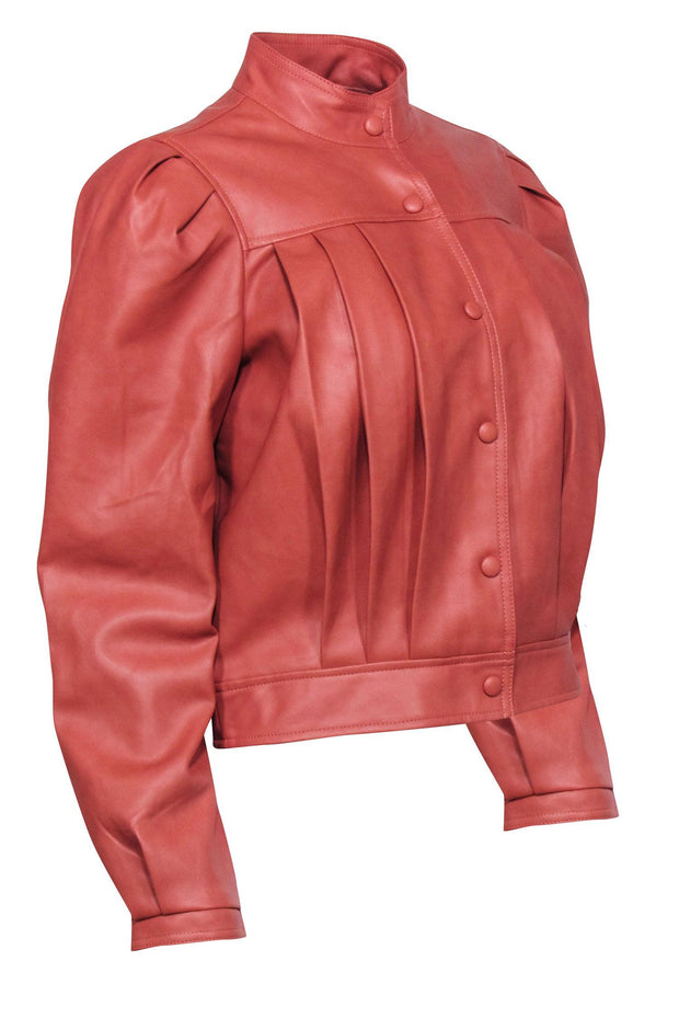 Current Boutique-7 for All Mankind - Mauve Pink Faux Leather Jacket Sz XS