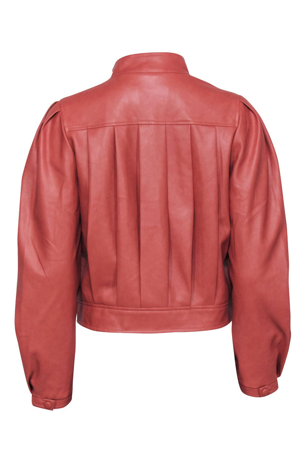 Current Boutique-7 for All Mankind - Mauve Pink Faux Leather Jacket Sz XS