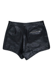 Current Boutique-7 for All Mankind - Black Leather High Rise Shorts Sz 14