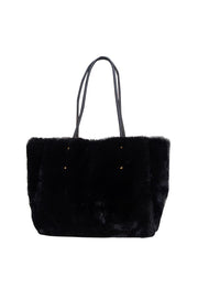 Kate Spade - Black Faux Fur Medium Tote - Current Boutique