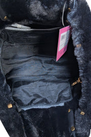 Kate Spade - Black Faux Fur Medium Tote - Current Boutique