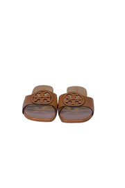 Tory Burch - Tan Leather Bombe Miller Slide Sandals Sz 10 - Current Boutique
