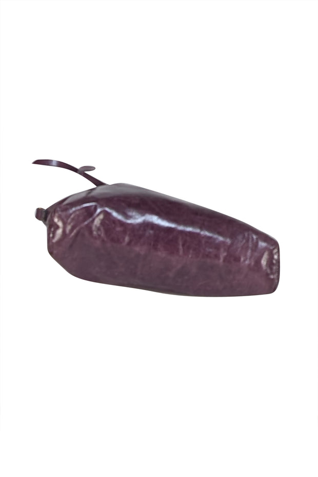 Isabel Marant - Dark Purple Leather " Nessa" Crossbody Bag - Current Boutique
