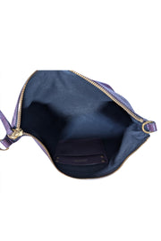 Isabel Marant - Dark Purple Leather " Nessa" Crossbody Bag - Current Boutique