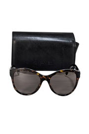 Chanel - Brown Tortoise Shell Print Sunglasses - Current Boutique