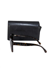 Chanel - Brown Tortoise Shell Print Sunglasses - Current Boutique