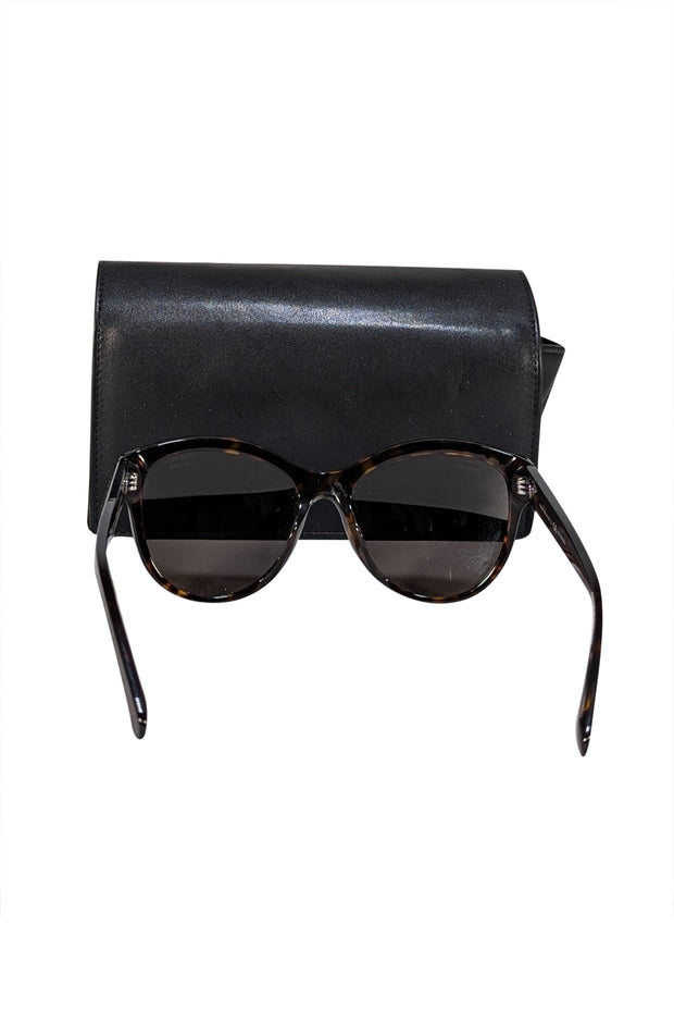 Chanel - Brown Tortoise Shell Print Sunglasses - Current Boutique