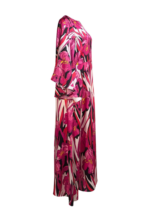 La DoubleJ - White Multi Floral Print Maxi "Sorella" Dress Sz - Current Boutique