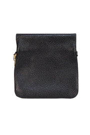 Ampersand As Apostrophe - Black Leather Fold Over Crossbody Bag - Current Boutique