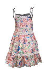 Zimmermann - Cream & Multi Color Print Sleeveless Dress Sz 6 - Current Boutique