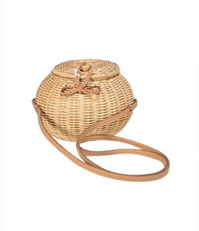 Ulla Johnson - Beige Wicker Basket Crossbody Bag - Current Boutique