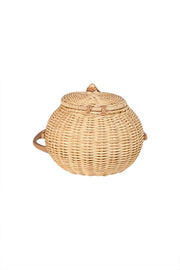 Ulla Johnson - Beige Wicker Basket Crossbody Bag - Current Boutique