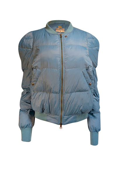 Isabel Marant - Blue Teal Puffer Jacket Sz 10 - Current Boutique