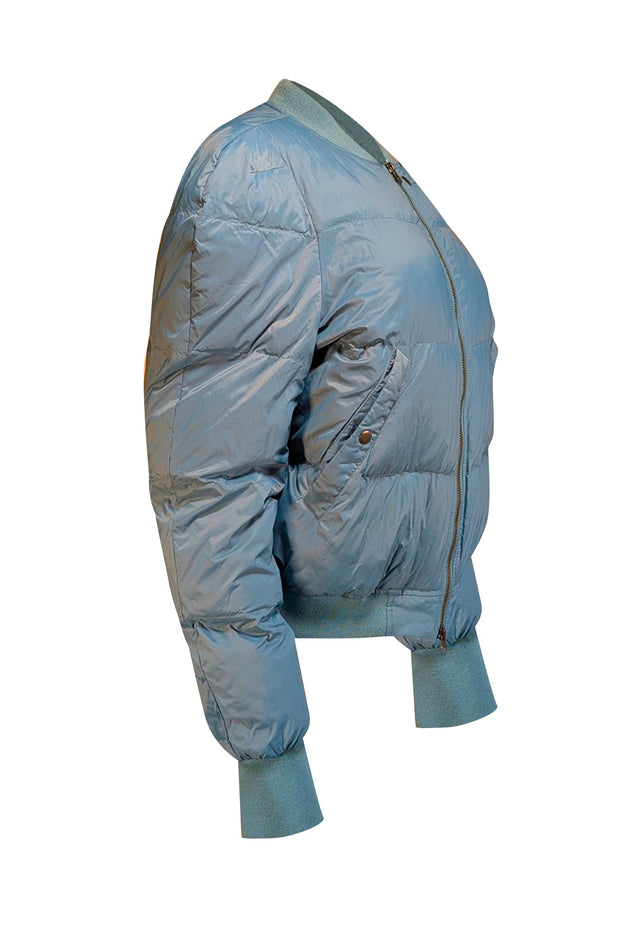 Isabel Marant - Blue Teal Puffer Jacket Sz 10 - Current Boutique