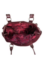 Longchamp - Maroon Patent Leather Tote Bag