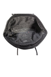 Furla - Black Croc Embossed Leather Tote Bag - Current Boutique