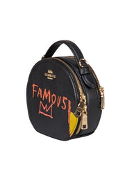 Coach - Black Leather Jean Michel Basquiat Canteen Crossbody Bag