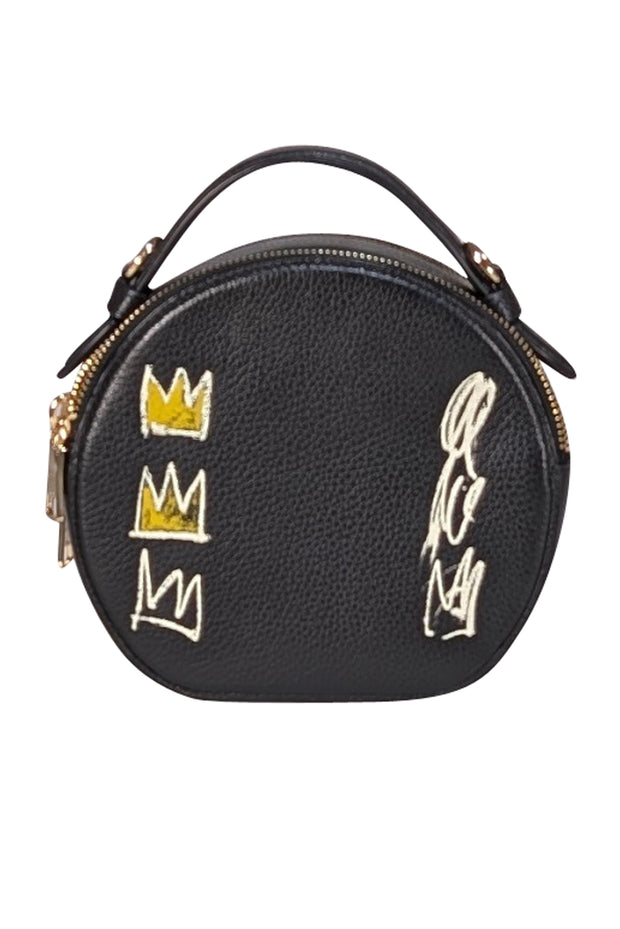 Coach - Black Leather Jean Michel Basquiat Canteen Crossbody Bag