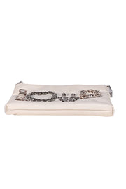 Jonathan Adler - Ivory Leather Rhinestone "Love" Bag