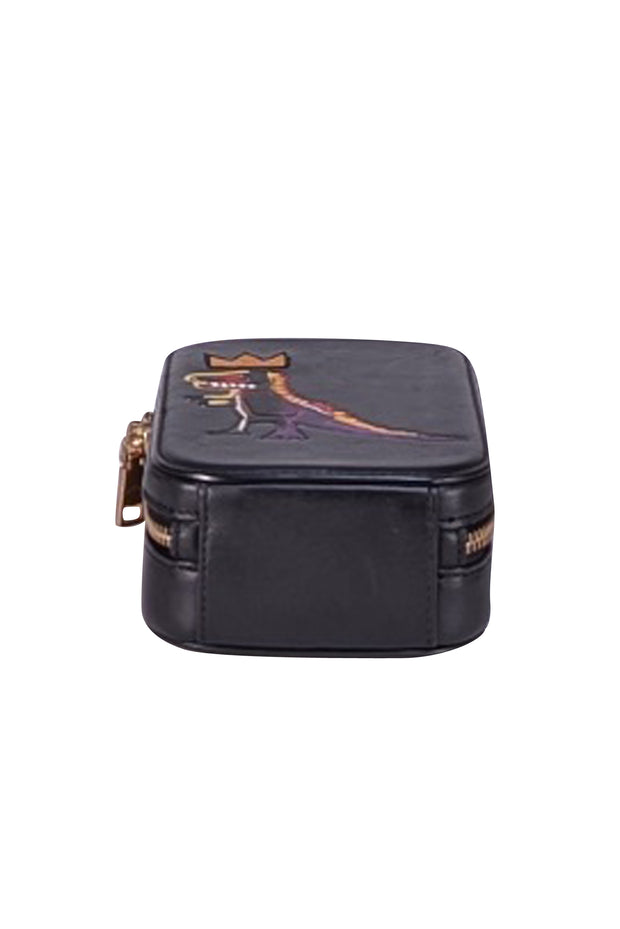 Coach - Black Leather Jean Michel Baquiat Alie Camera Bag w/ Snakeskin Detail