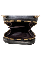 Coach - Black Leather Jean Michel Baquiat Alie Camera Bag w/ Snakeskin Detail