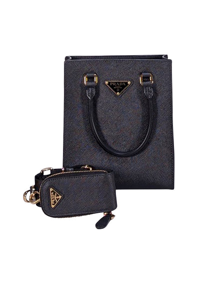 Prada - Black Saffiano Leather Lux Small Crossbody Bag