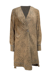 Rag & Bone - Olive Green Leopard Mini "Shields" Dress Sz S