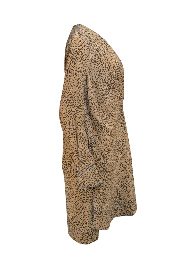 Rag & Bone - Olive Green Leopard Mini "Shields" Dress Sz S