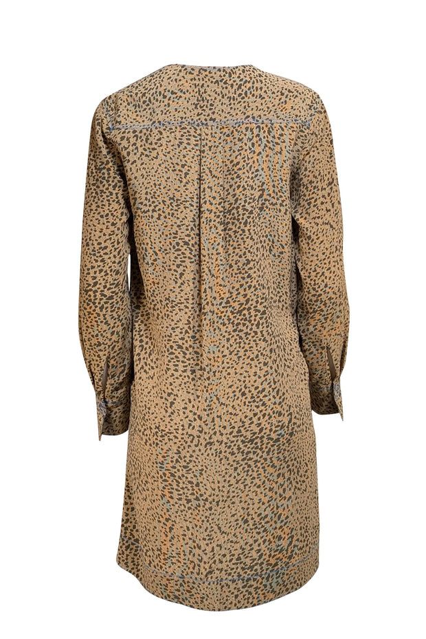 Rag & Bone - Olive Green Leopard Mini "Shields" Dress Sz S