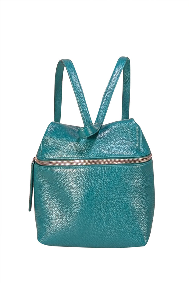 Kara - Kelly Green Pebbled Leather Mini Backpack