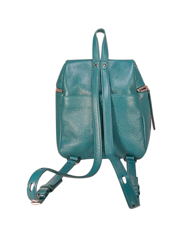 Kara - Kelly Green Pebbled Leather Mini Backpack