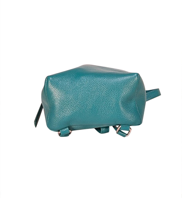 Kara - Kelly Green Pebbled Leather Mini Backpack