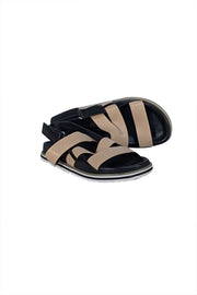 Whistles - Beige & Black Strappy Sandals Sz 8 - Current Boutique