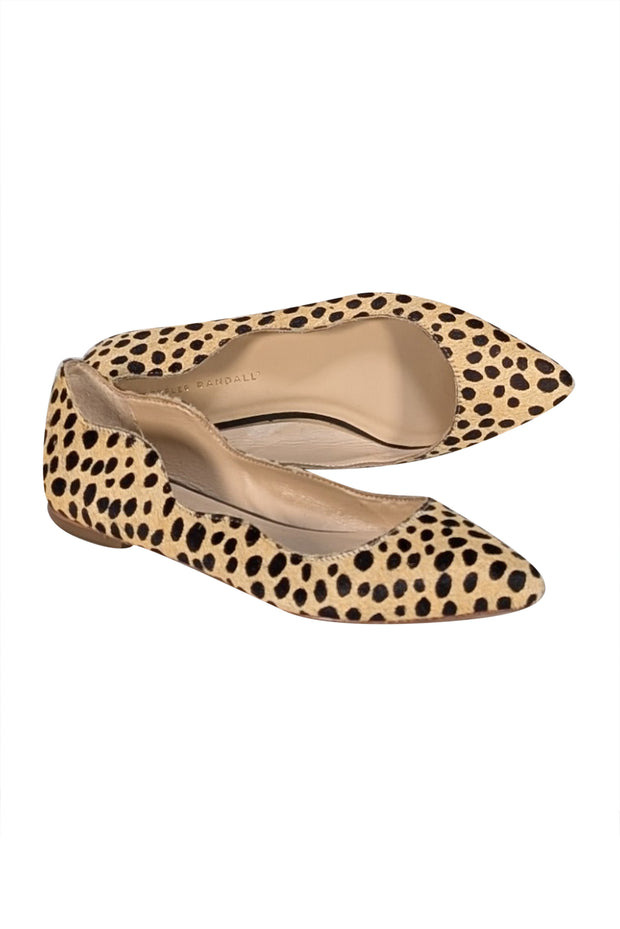 Loeffler Randall - Tan & Black Leopard Print Calf Hair Flats Sz 8 - Current Boutique