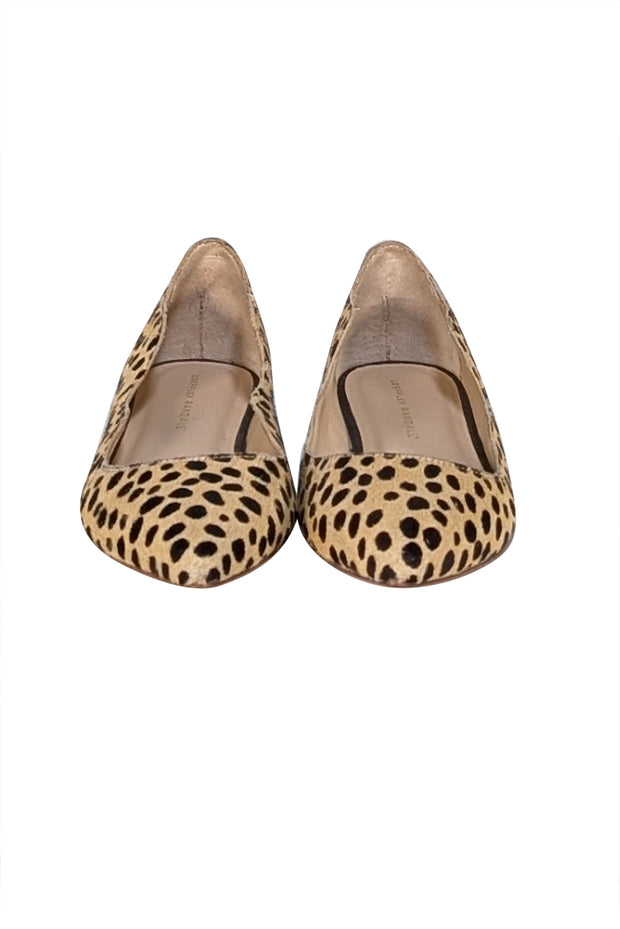 Loeffler Randall - Tan & Black Leopard Print Calf Hair Flats Sz 8 - Current Boutique