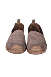 Brunello Cucinelli - Taupe Suede Espadrille Flats Sz 8.5 - Current Boutique