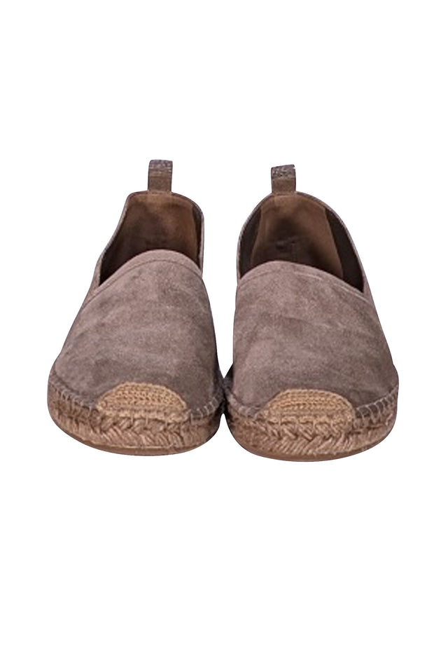 Brunello Cucinelli - Taupe Suede Espadrille Flats Sz 8.5 - Current Boutique
