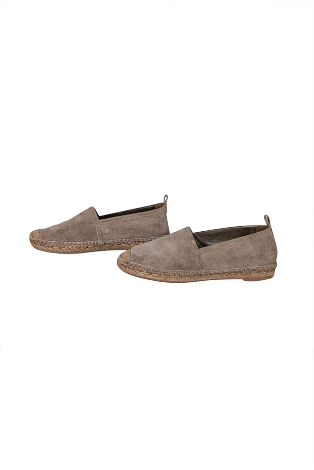 Brunello Cucinelli - Taupe Suede Espadrille Flats Sz 8.5 - Current Boutique