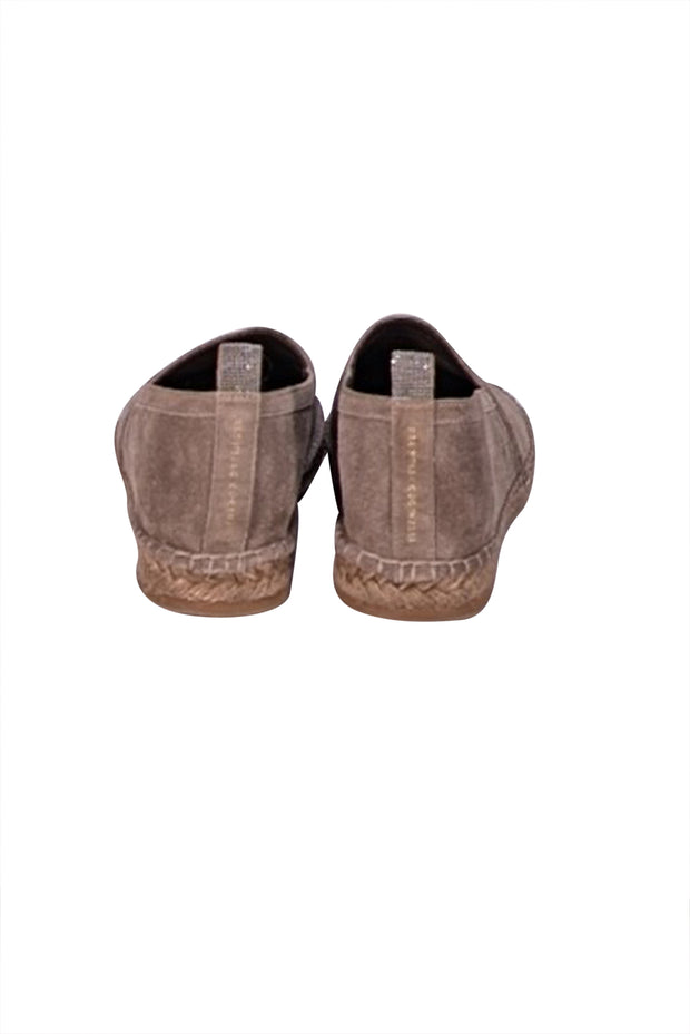 Brunello Cucinelli - Taupe Suede Espadrille Flats Sz 8.5 - Current Boutique