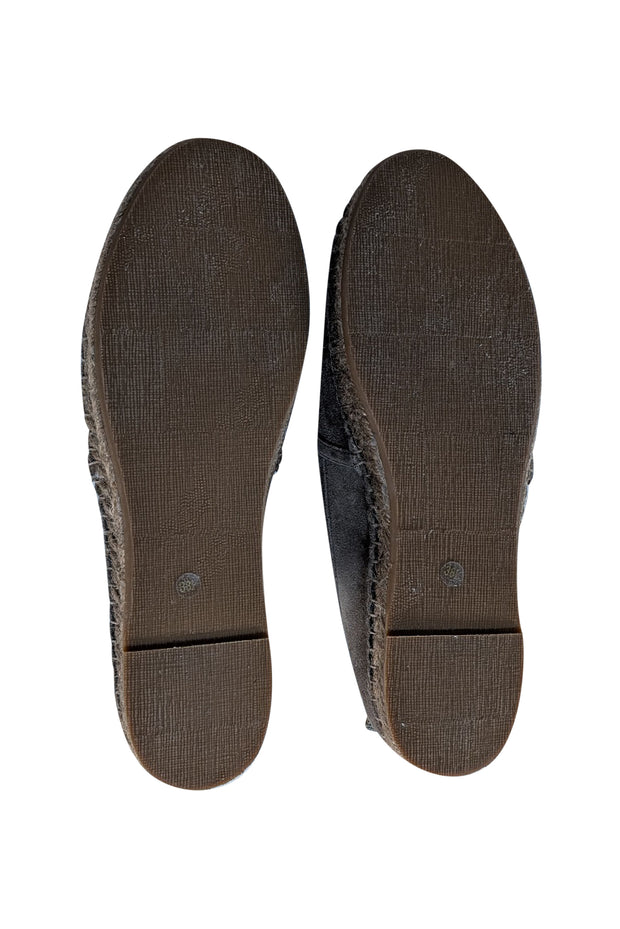 Brunello Cucinelli - Taupe Suede Espadrille Flats Sz 8.5 - Current Boutique