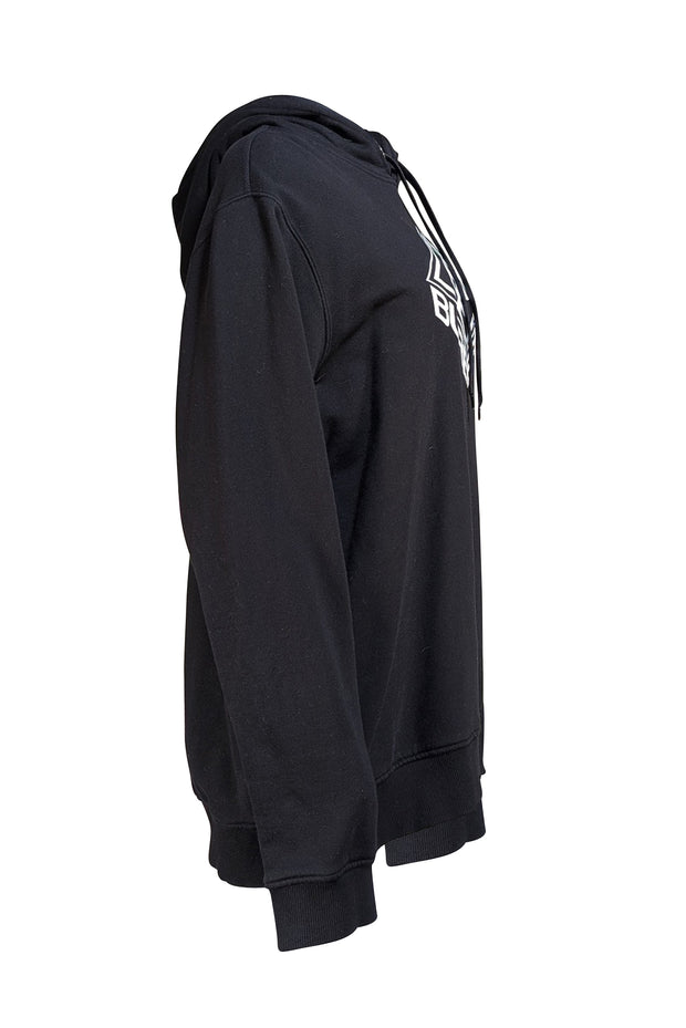 Burberry - Black w/ White Logo Middle Sweatshirt Sz L - Current Boutique