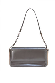 Ferragamo - Silver Leather Shoulder Bag - Current Boutique